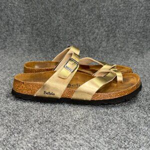 Betula By Birkenstock Mayari Sandals Women's 6 Gold Birko-Flor Slide Flip Flops